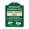 Signmission Reserved Parking for Hotel Guests Unauthorized Vehicles Towed Away Alum, 24" x 18", G-1824-23098 A-DES-G-1824-23098 - alternate 1